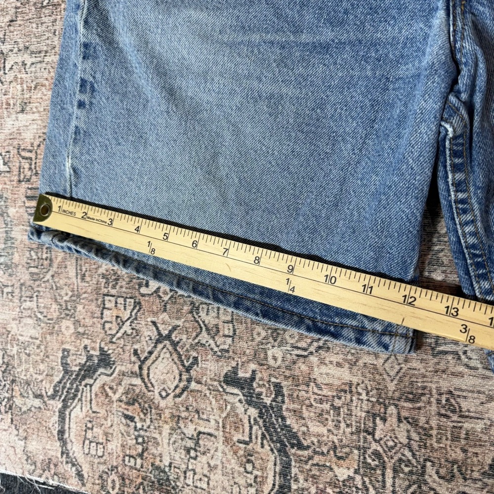 Vintage 90s Levis 550 Jorts Size 38 Blue Relaxed Fit - Picture 4 of 8